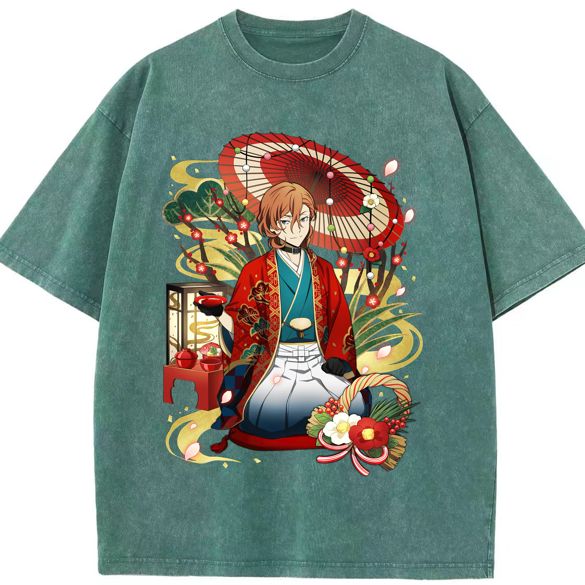 （画像用） 文豪ストレイドッグス Bungo Stray Dogs 綿100% ヴィンテージ風 半袖Tシャツ（フロントプリント）